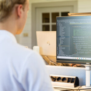Man working on computer
